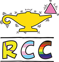 Lamp of Learning redesigned in rainbow colors for Pride Month