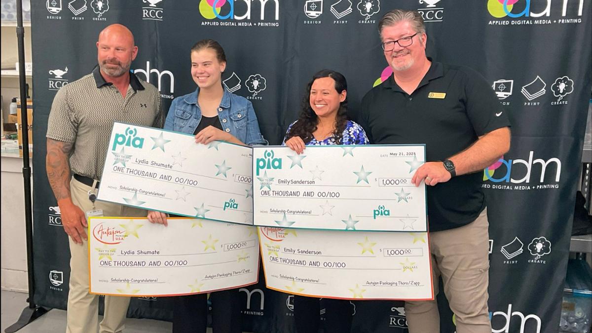 From left to right: Brandon Roberts (he is from Autajon Packaging Thoro), Lydia Shumate, Emily Sanderson, and Patrick Scullin.