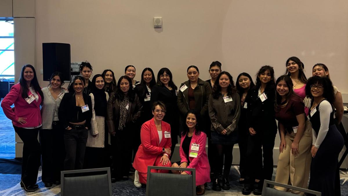 group picture of students at latina history day 
