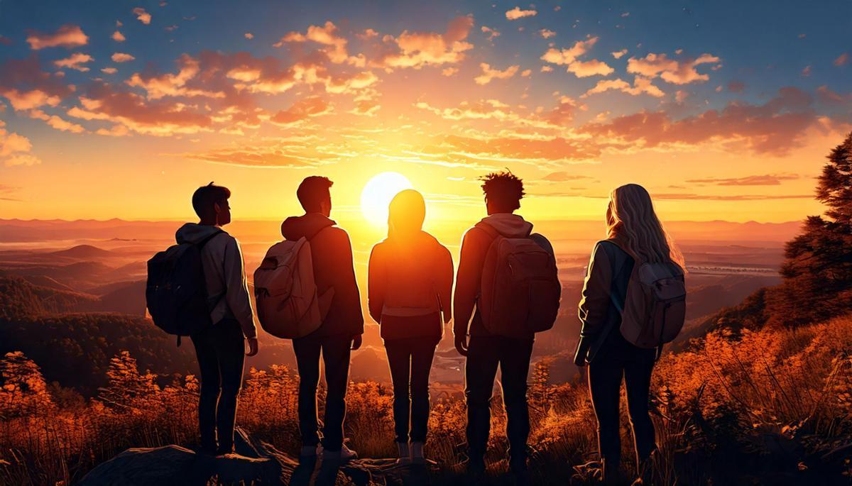 Students looking over the horizon 