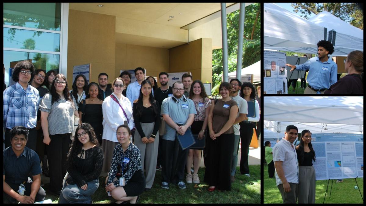 stem connect students showing their research 