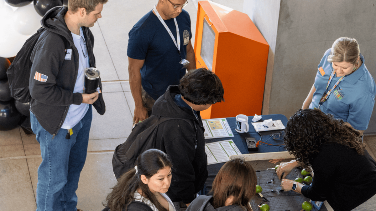 students at stem fair students at stem fair