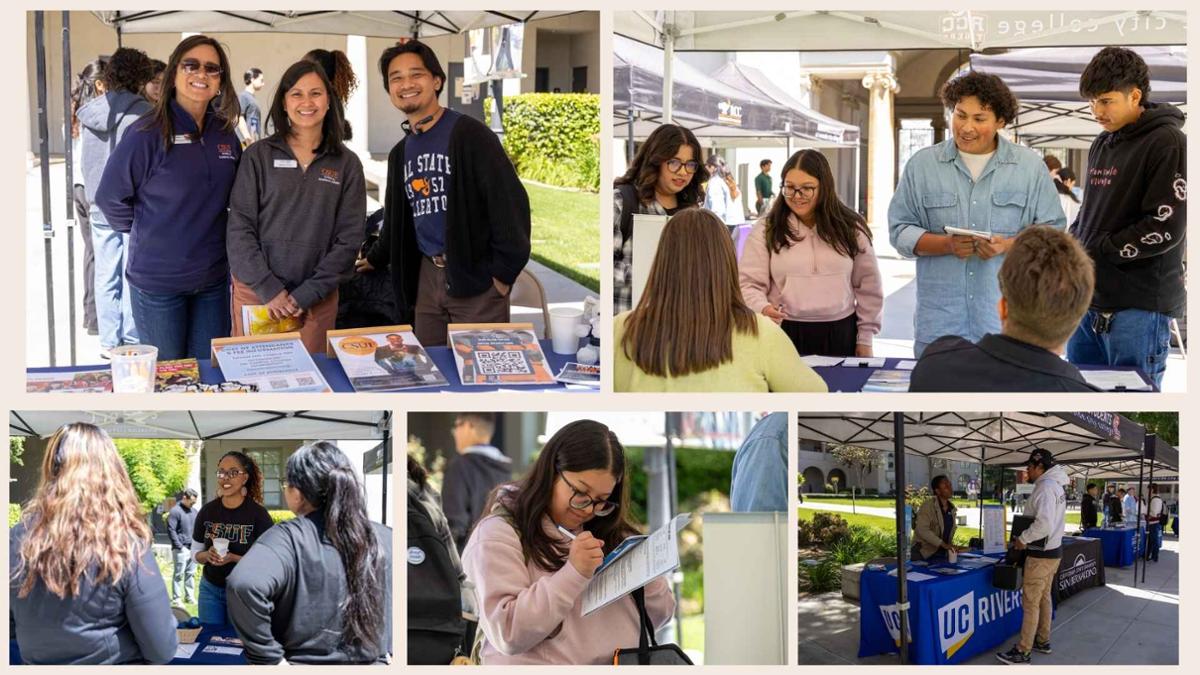 students at transfer fair 