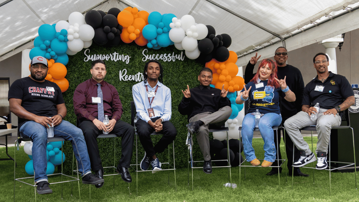 Student panel posing for picture