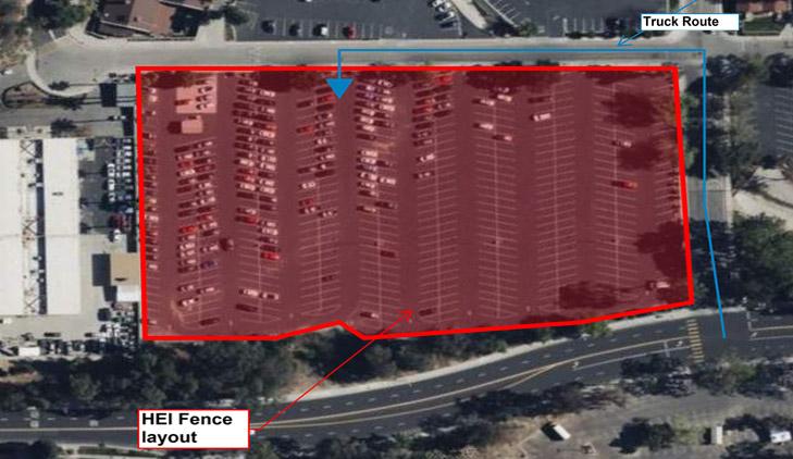 Lot E Fencing Parking Lot E